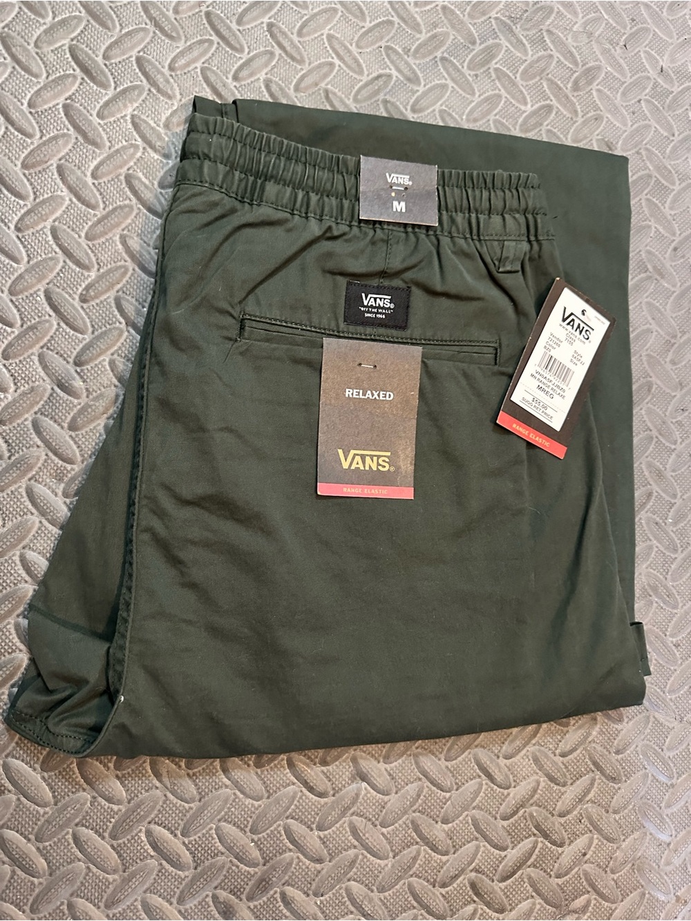 Vans Men's Relaxed-Fit Dark Olive Joggers